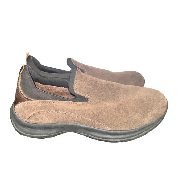 Land's End Loafers Women's Size 7.5 B Brown Suede Leather Slip On Shoes - Picture 3 of 7